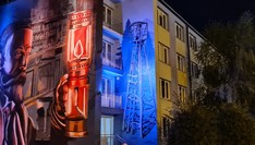 Mural - widok w nocy