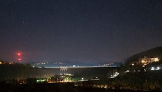 Zapora solińska - widok w nocy